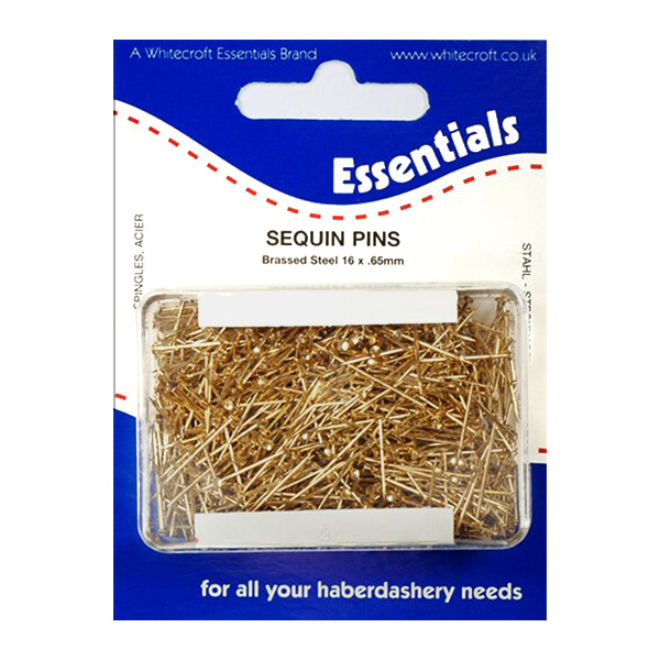 60471_Whitecroft_Essentials_Brass_Sequin_Lills_Pins_16_x_0.65mm_Retail_Cards