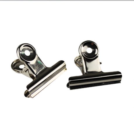 Metal Silver Spring Clips - 32mm