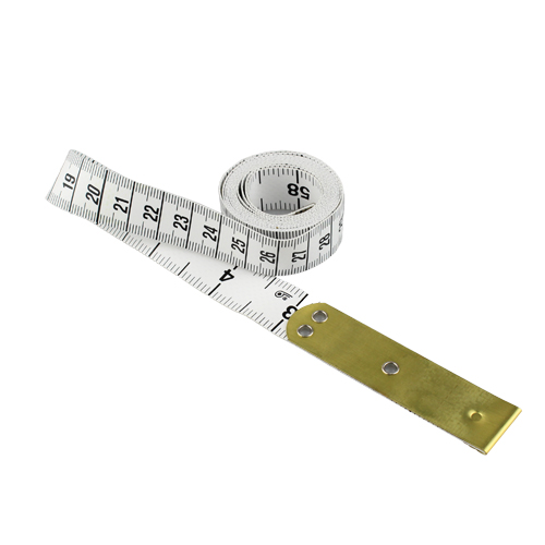 Tailors Tape Measures Brass Ended PVC 18.5mm x 150cm / 60″ Met/Imp