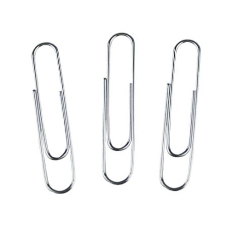Large Plain Silver Paperclips - 32mm