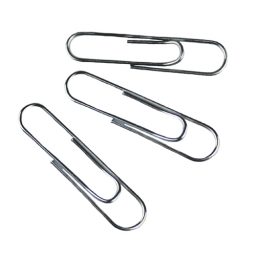 Large Lipped Silver Paperclips - 32mm