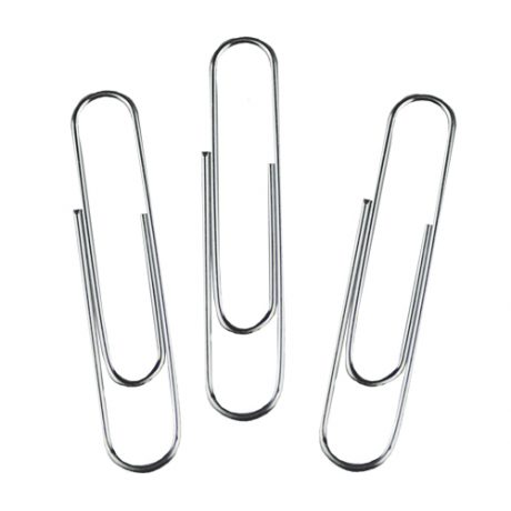 Giant Plain Silver Paperclips - 51mm