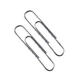 Giant Wavy Silver Paperclips - 73mm