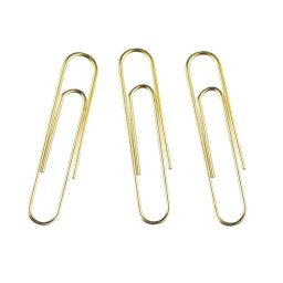 Large Plain Brass Paperclips - 32mm
