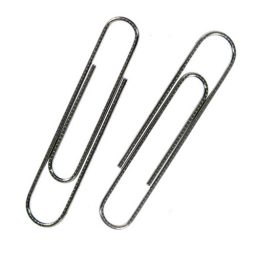 Giant Serrated Silver Paperclips - 73mm