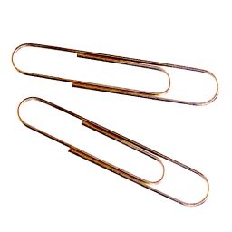 Large No Tear Brass Paperclips - 27mm