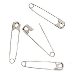 Hard Steel Nickel Safety Pins - 27mm - 1