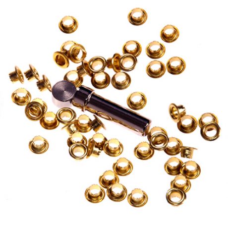 Yellow Brass Eyelets & Tools - 3mm