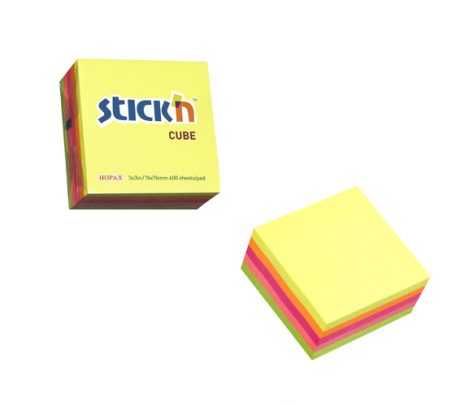 Sticky Notes 76X76 Neon Mix - 12 Cubes Per Pack