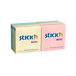 Sticky Notes 76X76 Pastel Asst. - 12 Pads Per Pack
