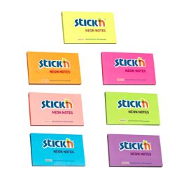Sticky Notes 76X127 Neon Asst. - 12 Pads Per Pack