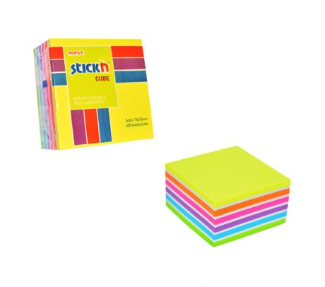 76 X 76 Neon Pastel Mixed Cube -  12 Pads Per Pack
